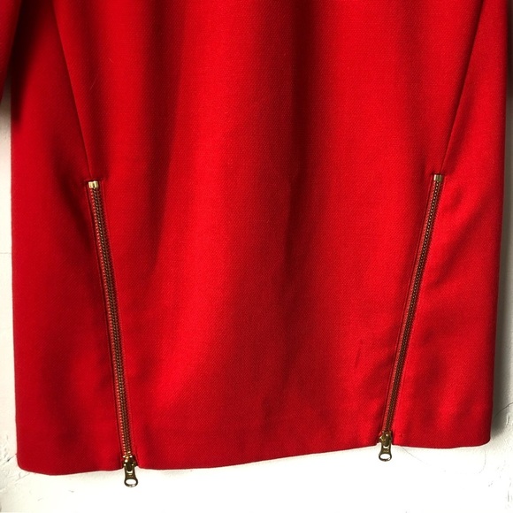 J. Crew Women’s Red Shift Dress Double Zip Slits Size S - Picture 9 of 15